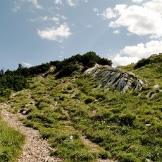 Sentiero per salire la montagna 