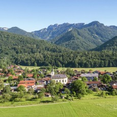 Il villaggio Schleching in estate