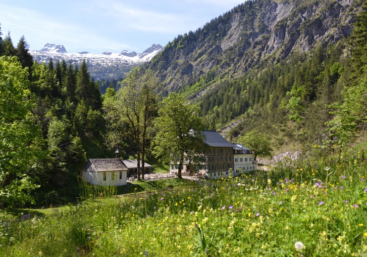 L'Alpengasthof Bad Rothenbrunnen nella zona centrale della Riserva della Biosfera