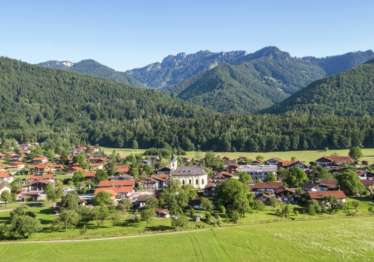 Il villaggio Schleching in estate